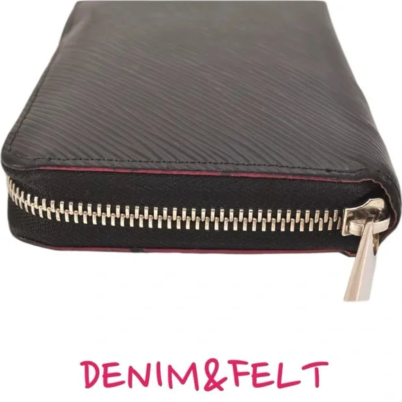 🩷Louis Vuitton Black/Pink Epi Zippy Long Wallet/Purse |PRELOVED | RARE!!🩷🖤🩷 - Picture 8 of 16